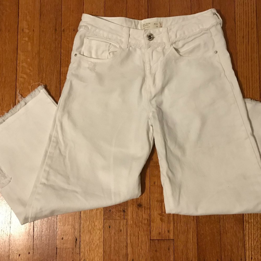 ZARA Girls White Jeans Size 10